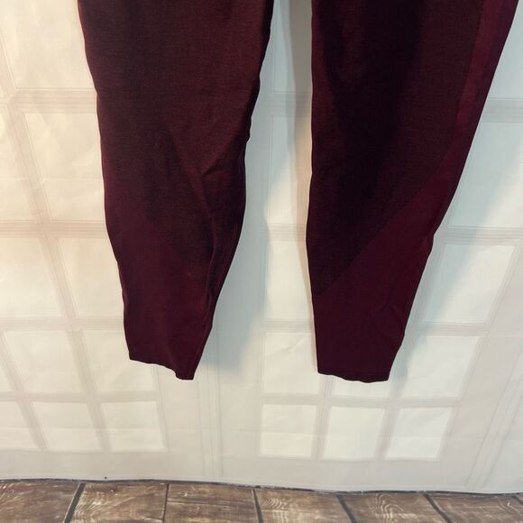 PINK Victoria's Secret Burgundy Wide Waistband Seamless Leggings Size Large - Picture 4 of 10